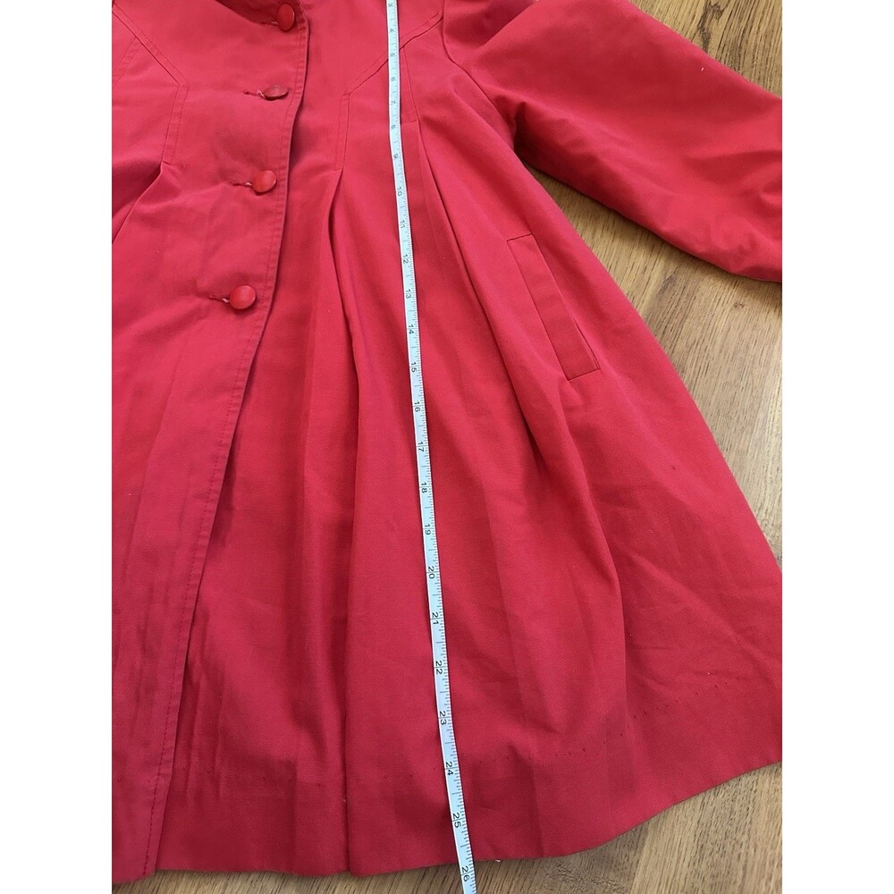 VTG 70s Rothschild Red Girls Coat (6X) Union‎ Made ILGWU, Lined Hood Swing Coat - Picture 12 of 16